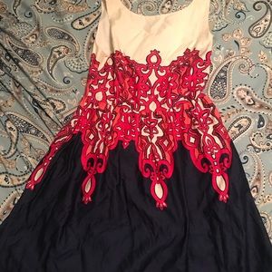 Size 6 Pink and Navy Lilly Pulitzer Dress